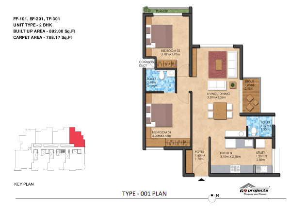 G9 Pavamana First Floor FF Main Unit Plan